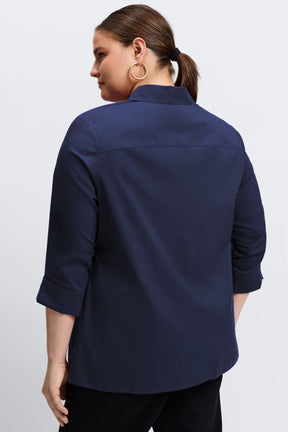 Evelyn Plus No Iron Stretch 3/4 Sleeve Shirt