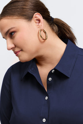 Evelyn Plus No Iron Stretch 3/4 Sleeve Shirt