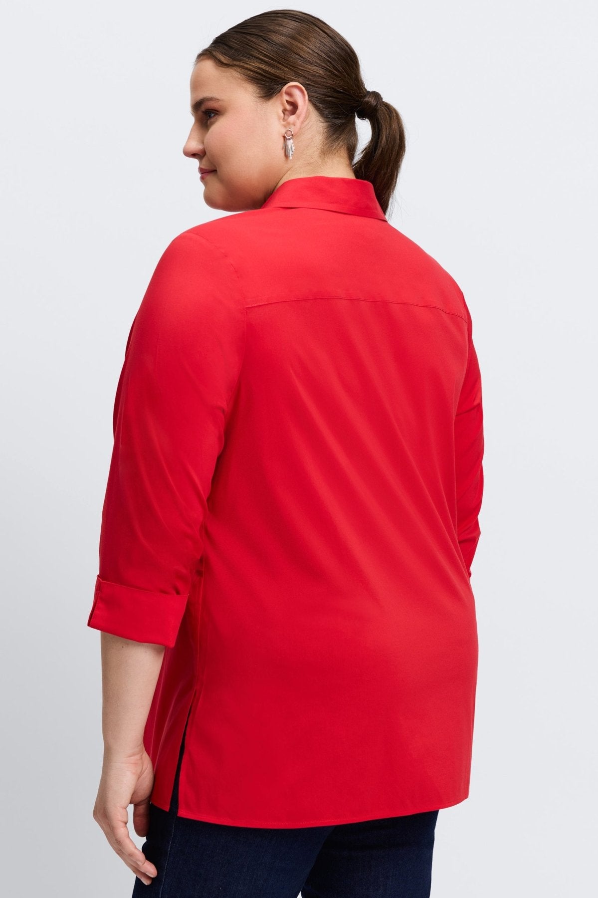 Evelyn Plus No Iron Stretch 3/4 Sleeve Shirt