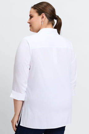 Evelyn Plus No Iron Stretch 3/4 Sleeve Shirt