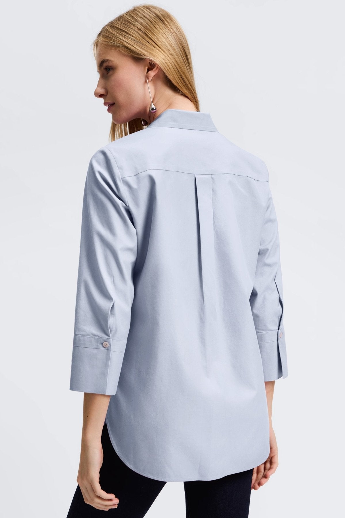 Madison No Iron Pinpoint 3/4 Sleeve Tunic
