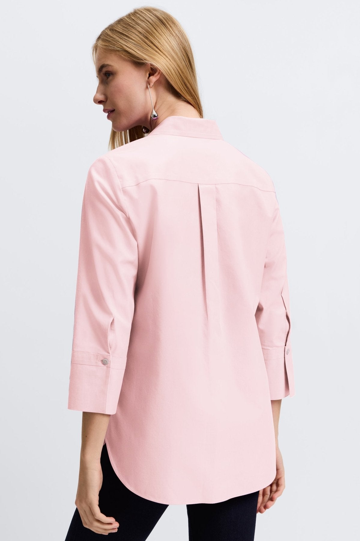Madison No Iron Pinpoint 3/4 Sleeve Tunic