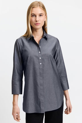 Madison No Iron Pinpoint 3/4 Sleeve Tunic