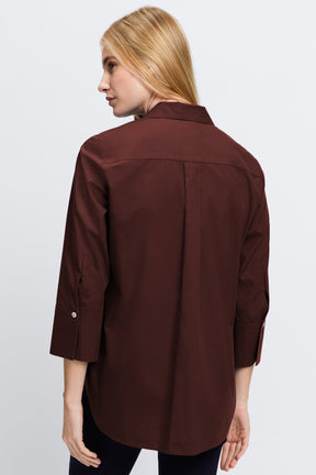 Madison No Iron Pinpoint 3/4 Sleeve Tunic