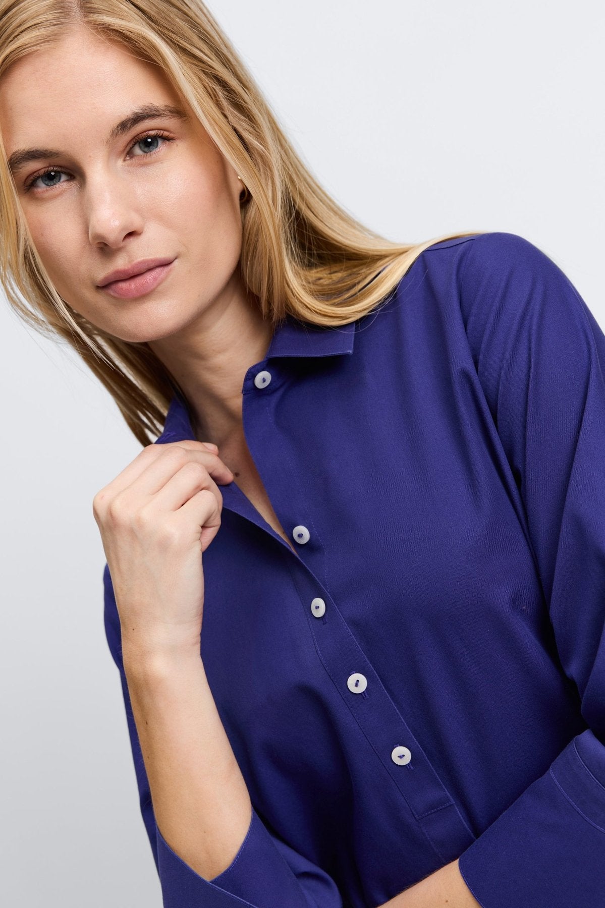 Madison No Iron Pinpoint 3/4 Sleeve Tunic