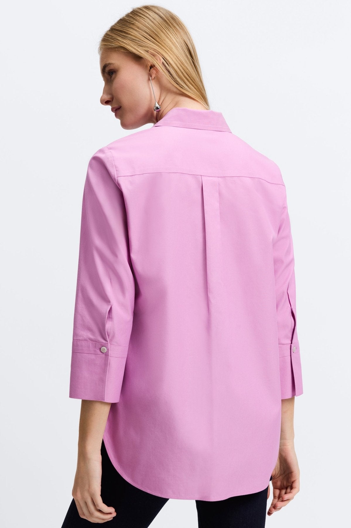 Madison No Iron Pinpoint 3/4 Sleeve Tunic