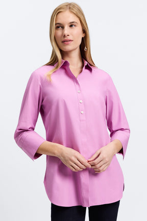 Madison No Iron Pinpoint 3/4 Sleeve Tunic