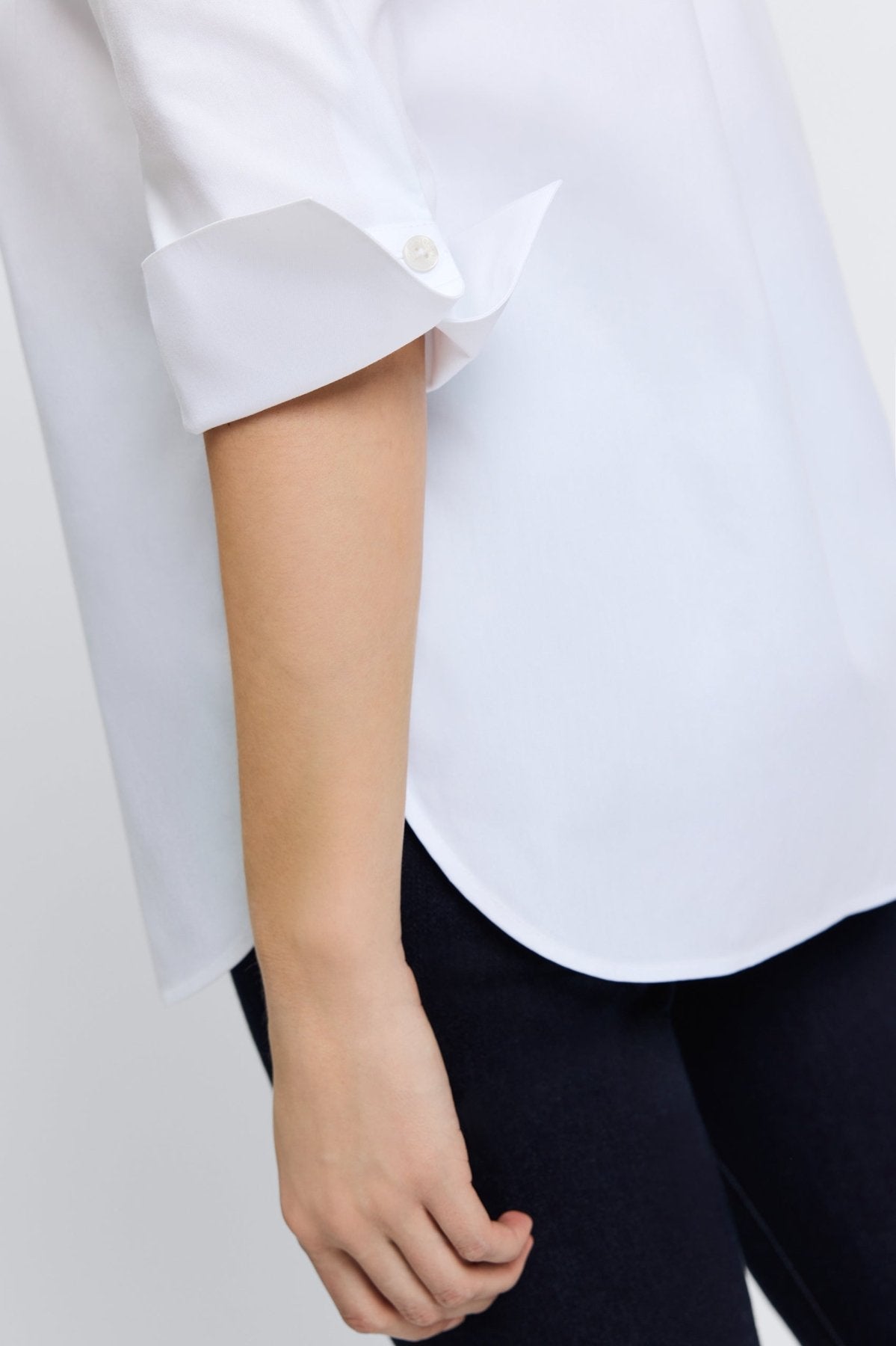 Madison No Iron Pinpoint 3/4 Sleeve Tunic