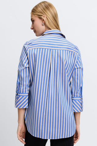 Madison No Iron Stretch Stripe 3/4 Sleeve Tunic