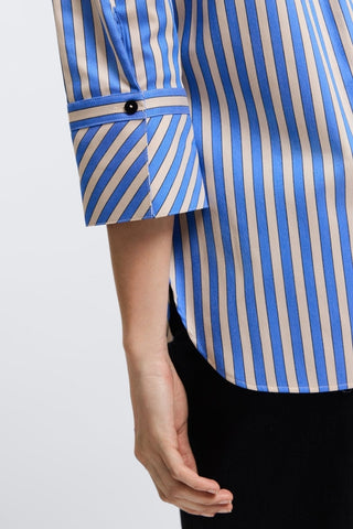 Madison No Iron Stretch Stripe 3/4 Sleeve Tunic