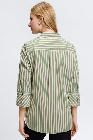 Madison No Iron Stretch Stripe 3/4 Sleeve Tunic