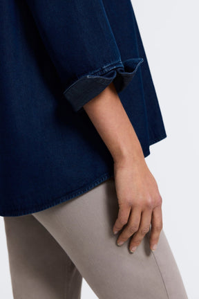 Agnes Tencel® Denim 3/4 Sleeve Popover Shirt
