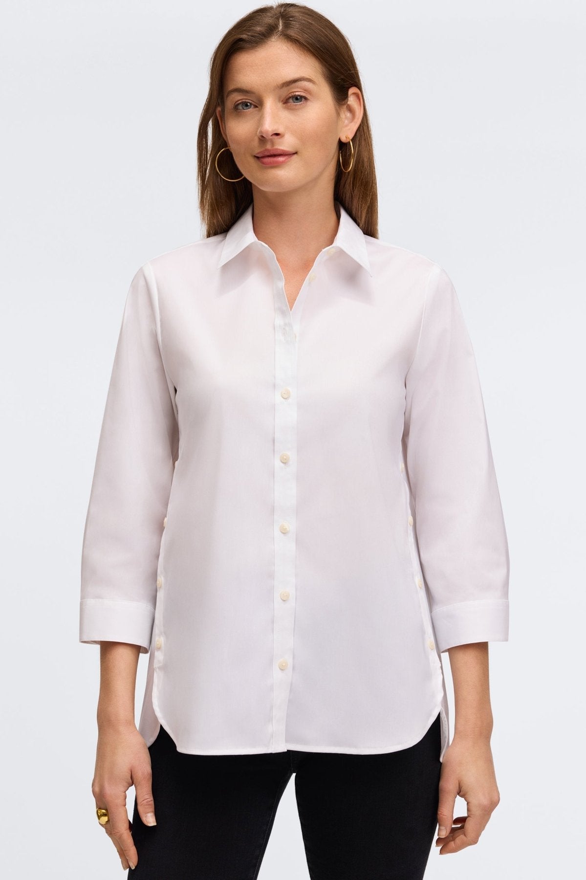 Juliet No Iron Stretch 3/4 Sleeve Shirt