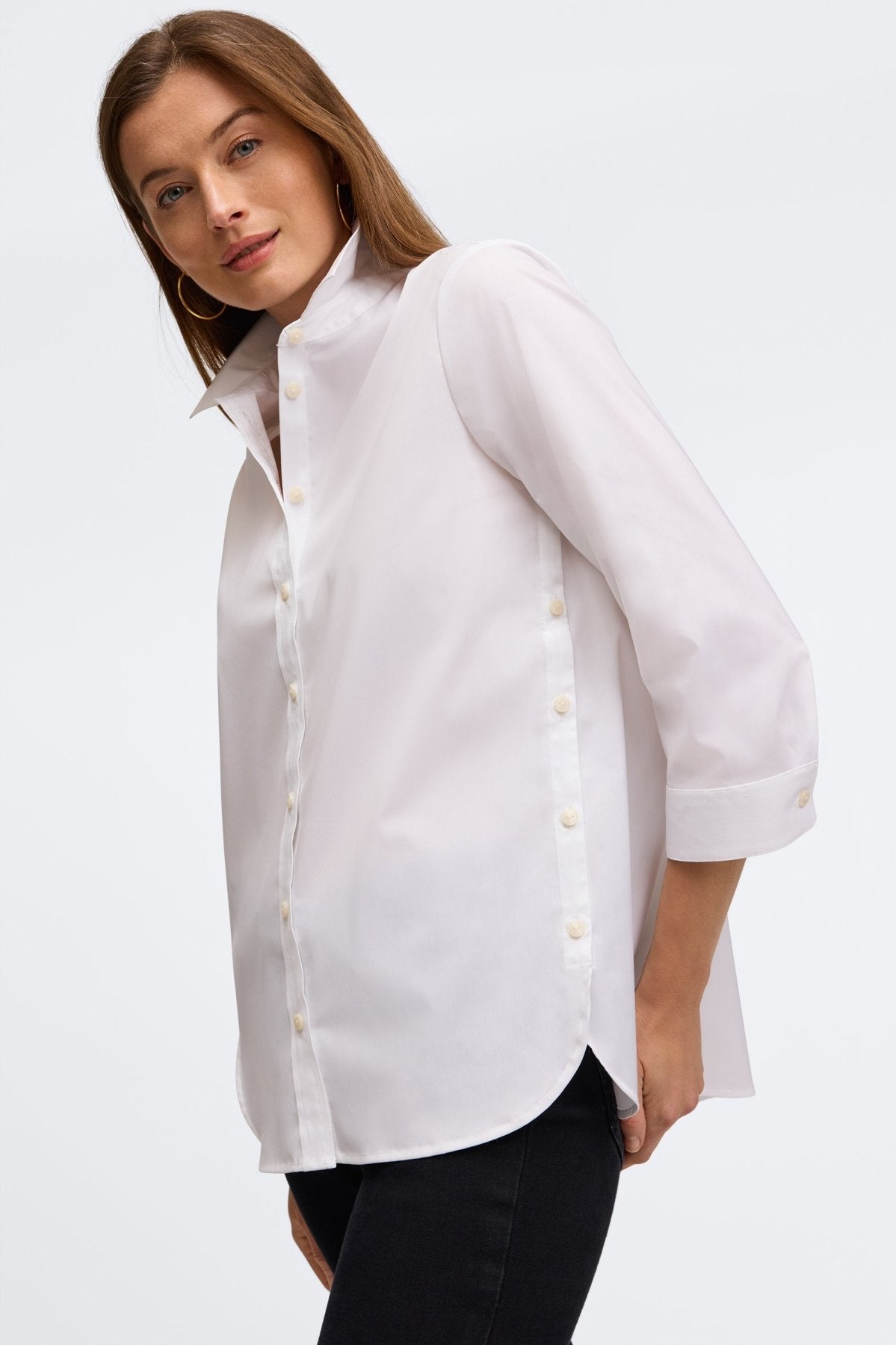 Juliet No Iron Stretch 3/4 Sleeve Shirt