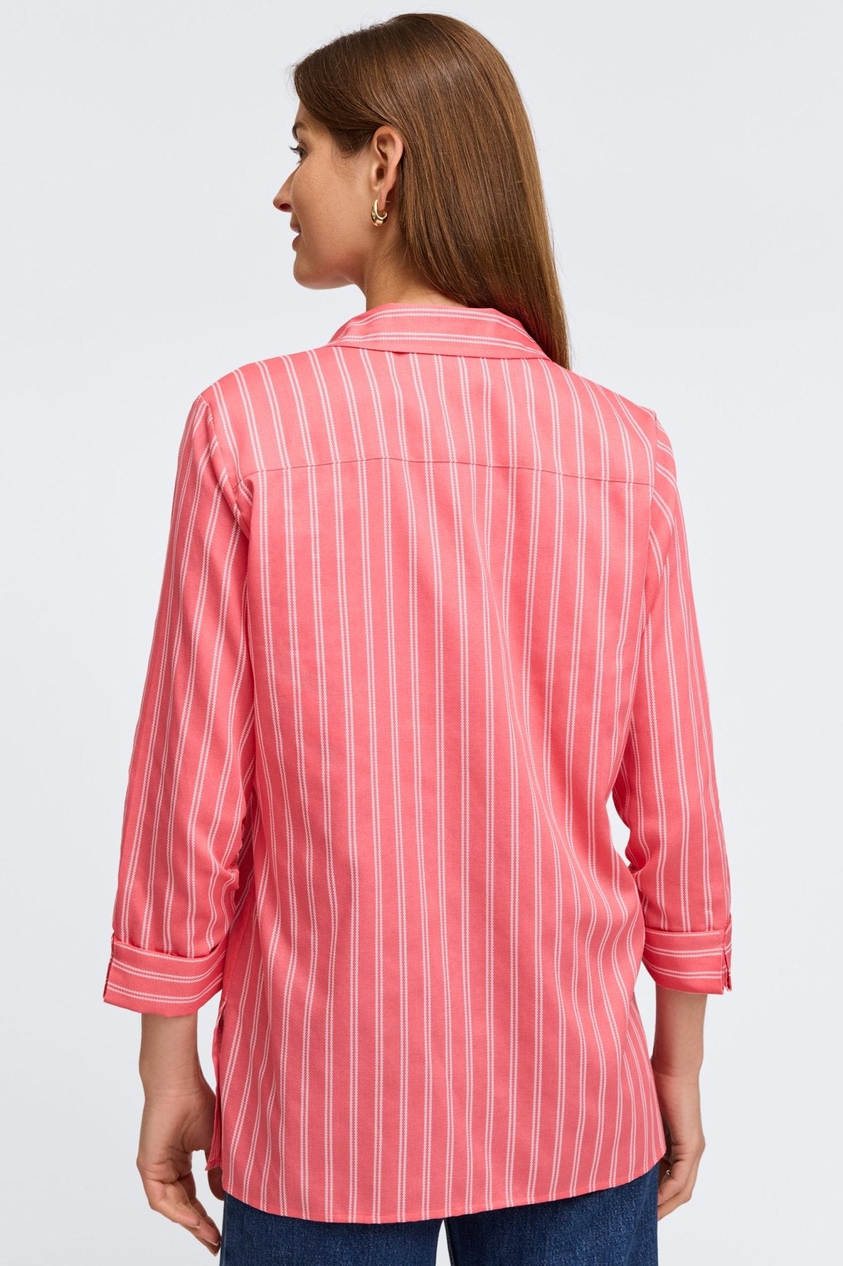 Evelyn Rope Stripe 3/4 Sleeve Shirt