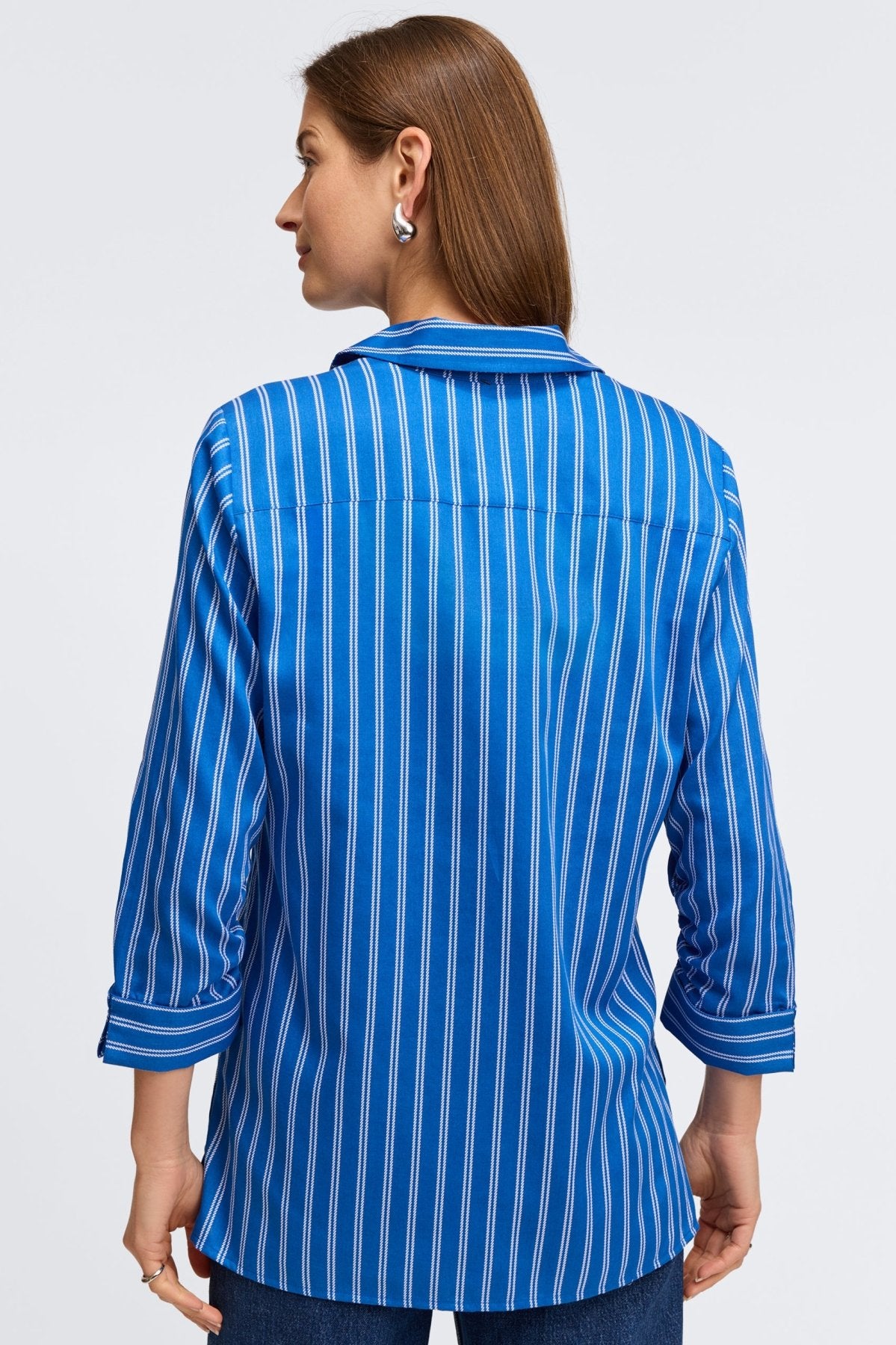 Evelyn Rope Stripe 3/4 Sleeve Shirt