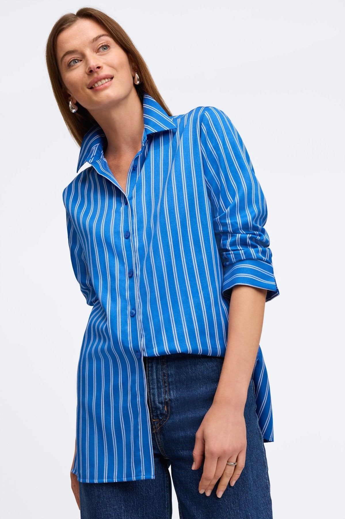 Evelyn Rope Stripe 3/4 Sleeve Shirt