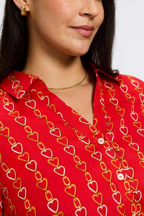 Mary Plus Love Chain 3/4 Sleeve Shirt