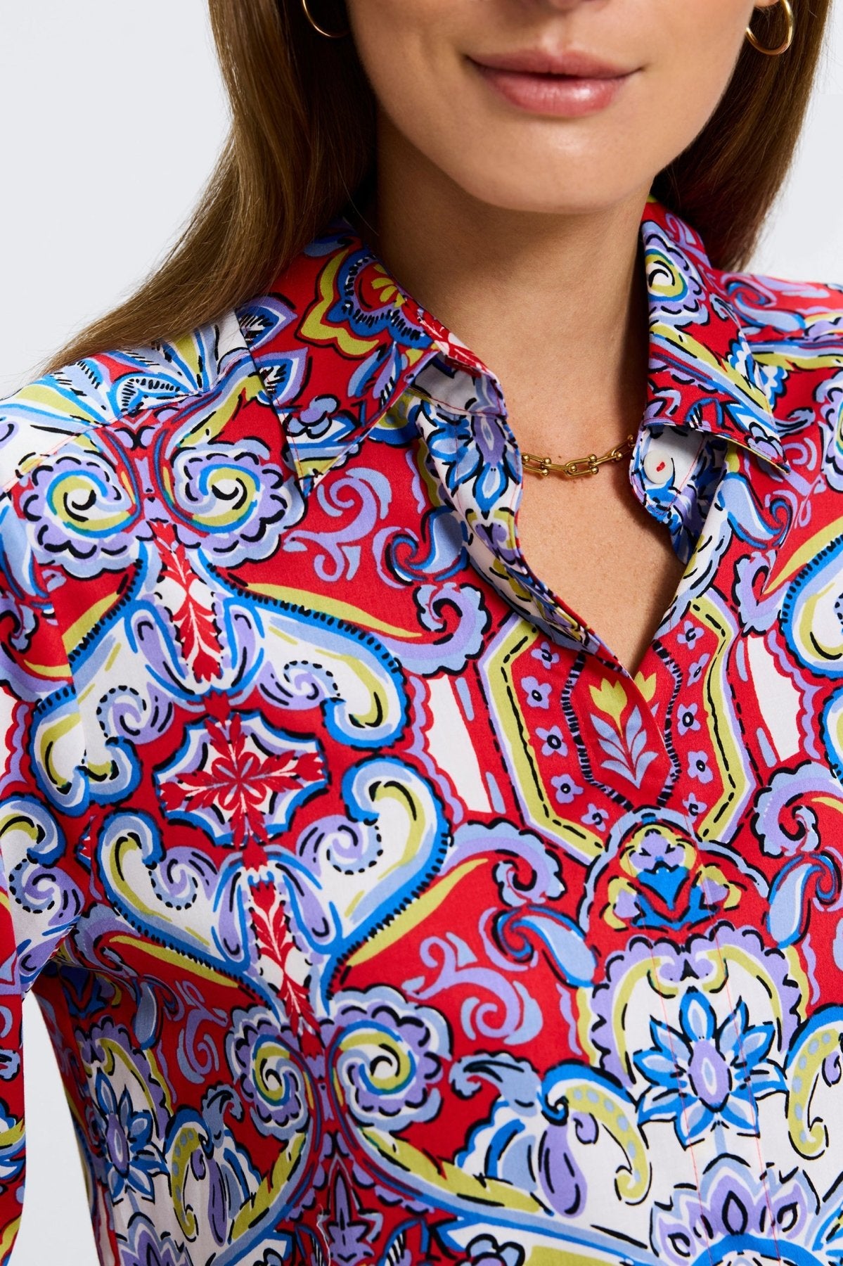 Olivia Mediterranean Tiles 3/4 Sleeve Shirt