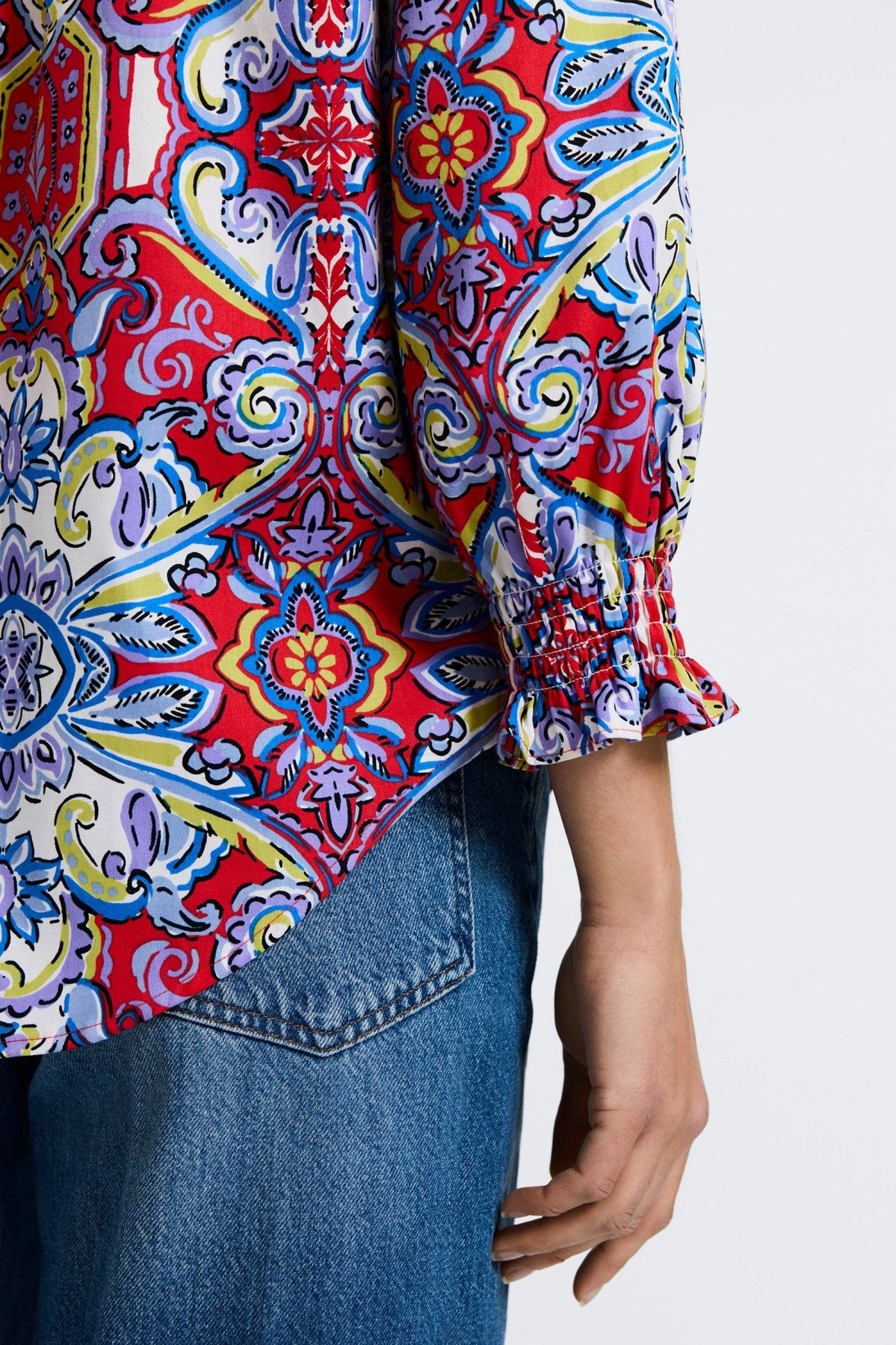 Olivia Mediterranean Tiles 3/4 Sleeve Shirt