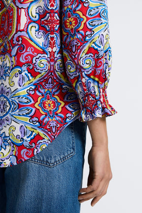 Olivia Mediterranean Tiles 3/4 Sleeve Shirt