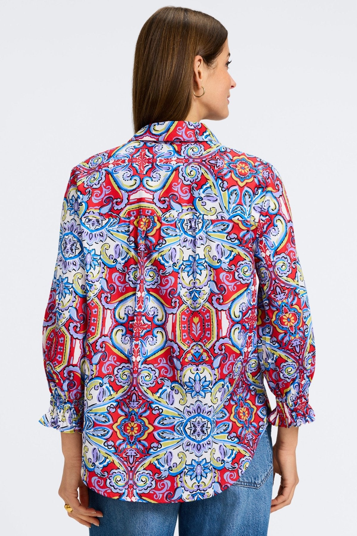 Olivia Mediterranean Tiles 3/4 Sleeve Shirt