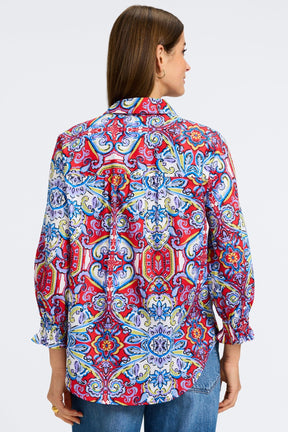 Olivia Mediterranean Tiles 3/4 Sleeve Shirt