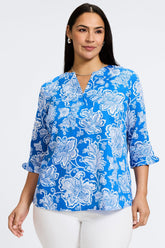 #color_cobalt blue/white woodblock floral