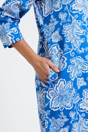 Rocca Woodblock Floral 3/4 Sleeve Dress