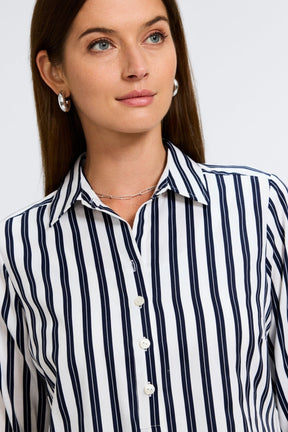 Madison Double Stripe 3/4 Sleeve Shirt