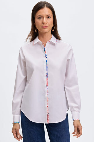 Charlie No Iron Stretch Springtime Collage Long Sleeve Shirt