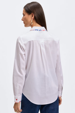 Charlie No Iron Stretch Springtime Collage Long Sleeve Shirt