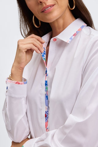 Charlie No Iron Stretch Springtime Collage Long Sleeve Shirt