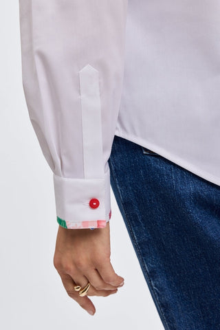 Charlie No Iron Stretch Springtime Collage Long Sleeve Shirt