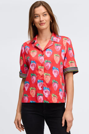Quinn Strawberry Delight Elbow Sleeve Shirt
