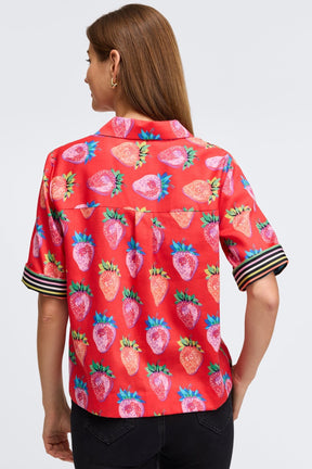 Quinn Strawberry Delight Elbow Sleeve Shirt