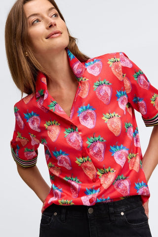 Quinn Strawberry Delight Elbow Sleeve Shirt