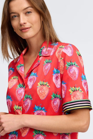 Quinn Strawberry Delight Elbow Sleeve Shirt