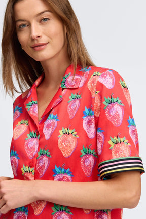 Quinn Strawberry Delight Elbow Sleeve Shirt