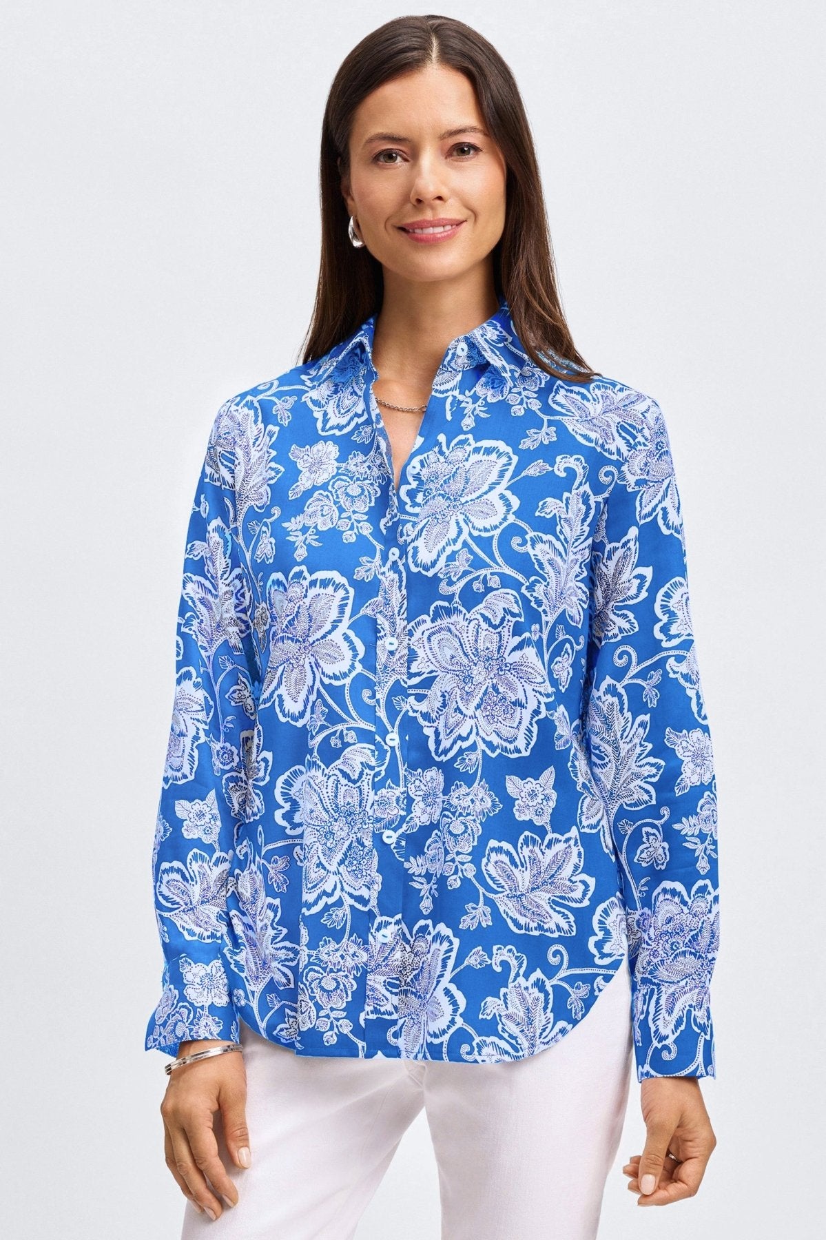 #color_cobalt blue/white woodblock floral