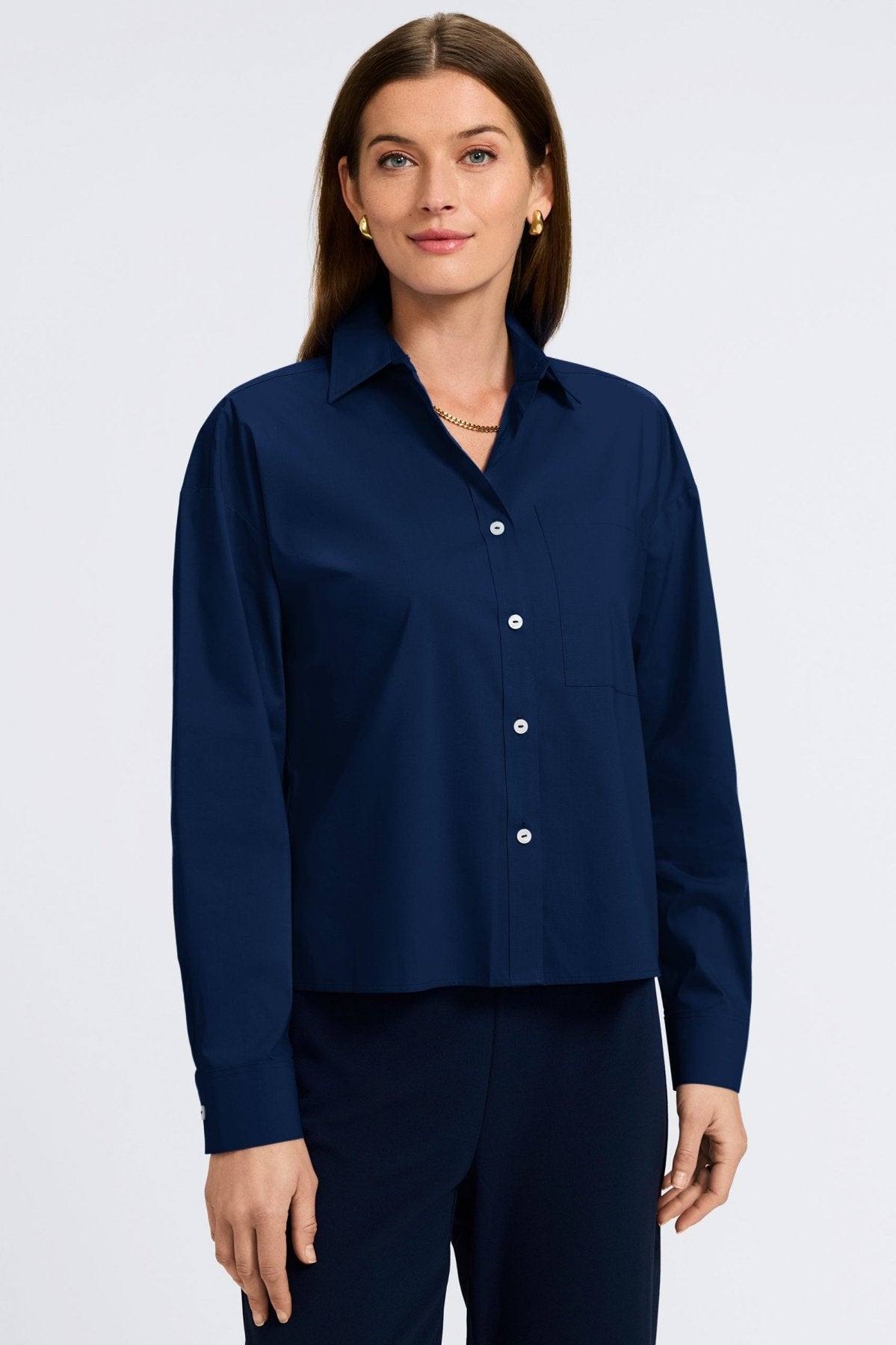Marina No Iron Stretch Long Sleeve Shirt