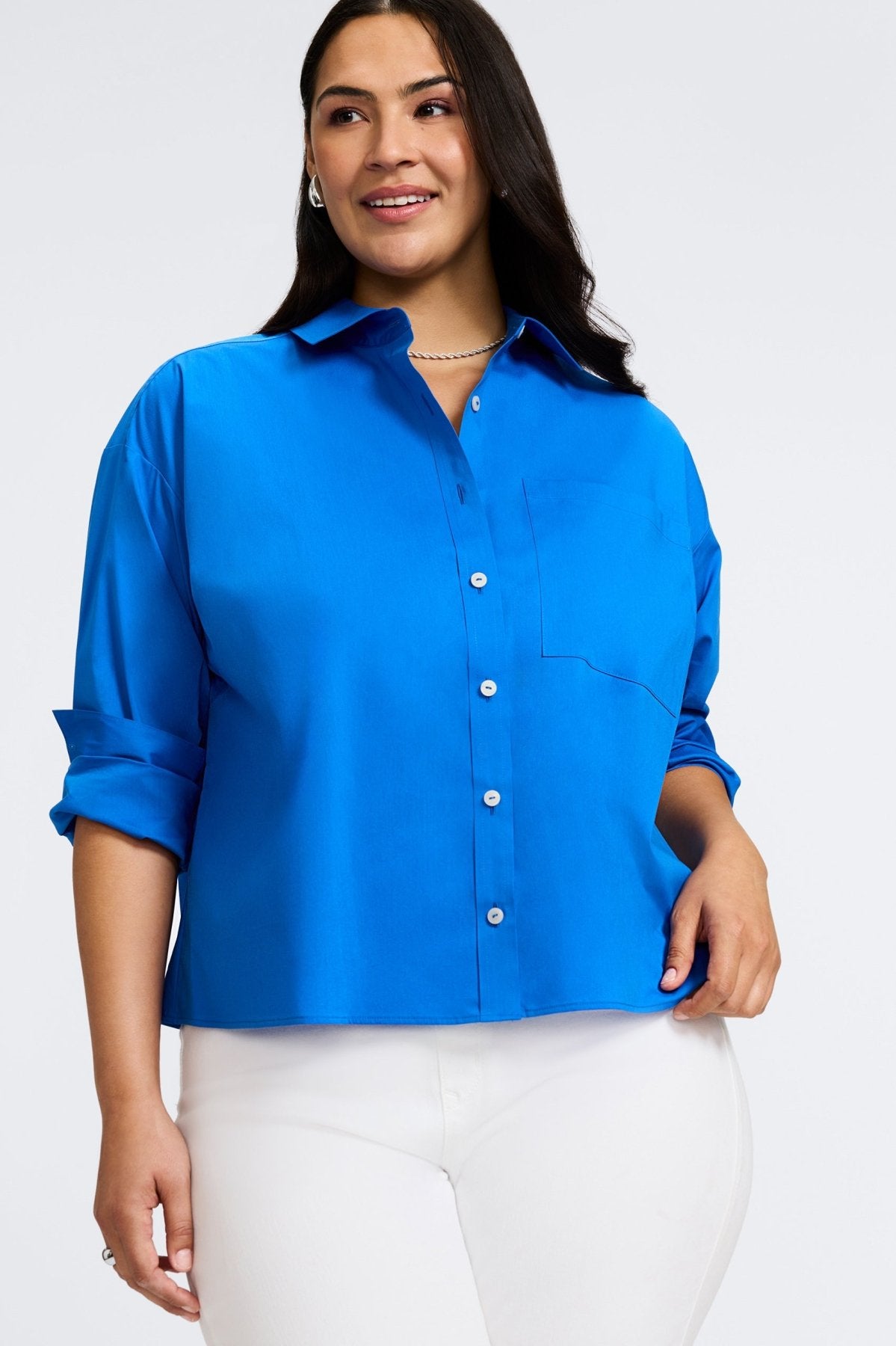 Marina Plus No Iron Stretch Cotton Long Sleeve Shirt