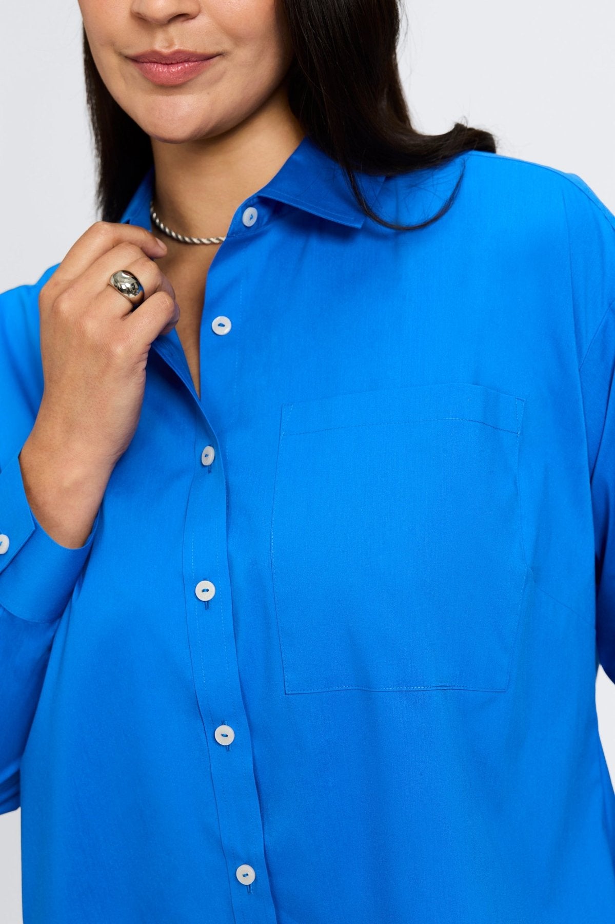 Marina Plus No Iron Stretch Cotton Long Sleeve Shirt