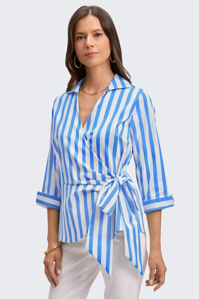 Salina Springtime Stripe 3/4 Sleeve Shirt – Foxcroft