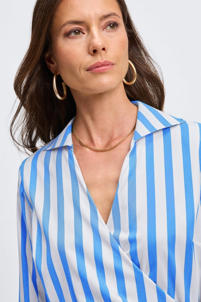 Salina Springtime Stripe 3/4 Sleeve Shirt – Foxcroft