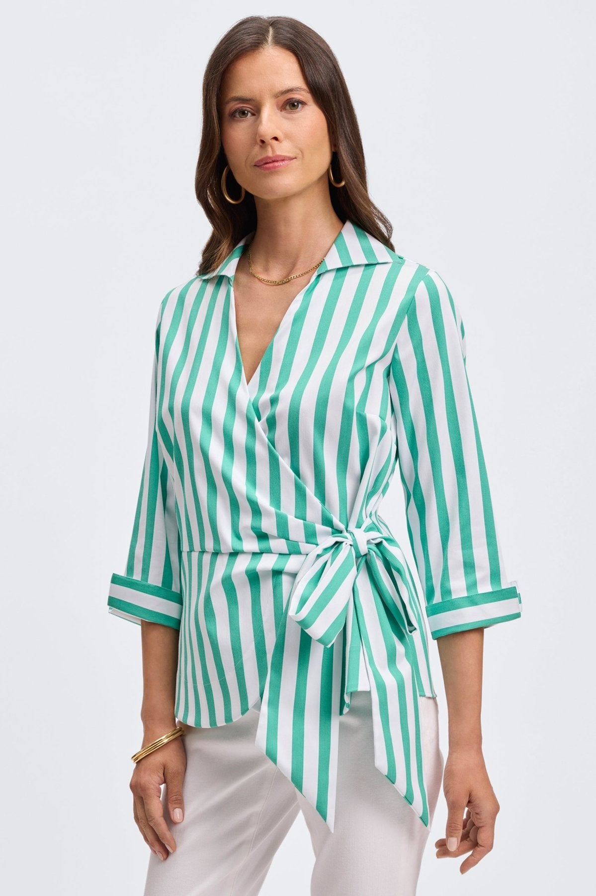 Salina Springtime Stripe 3/4 Sleeve Shirt