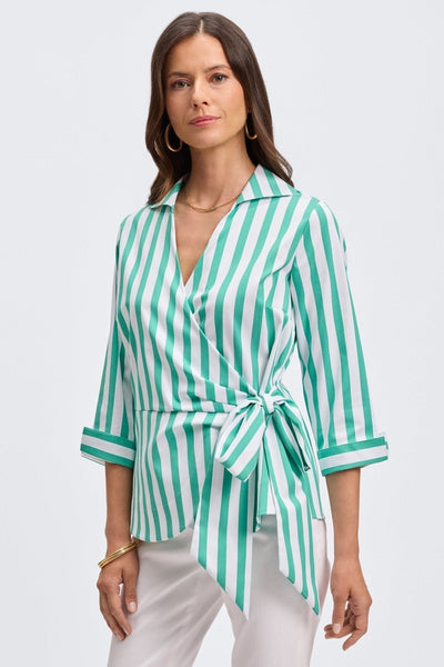 Salina Springtime Stripe 3/4 Sleeve Shirt – Foxcroft
