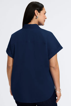 Abigail Plus No Iron Stretch Short Sleeve Shirt