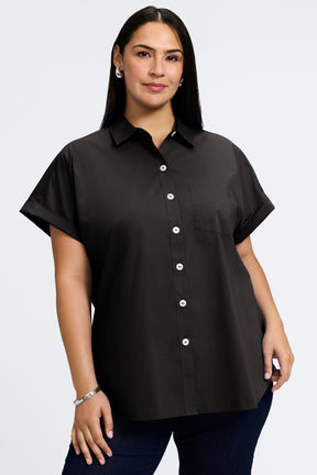 Abigail Plus No Iron Stretch Short Sleeve Shirt