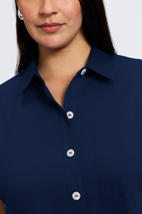 Abigail Plus No Iron Stretch Short Sleeve Shirt